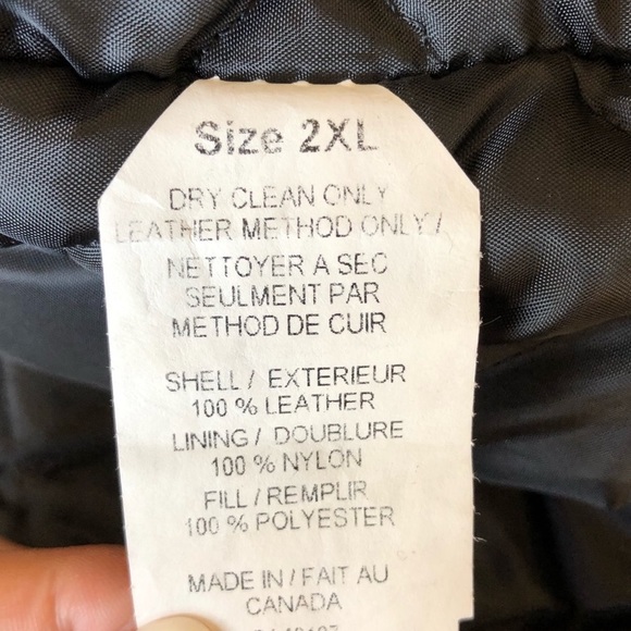 Levy’s Black 100% Leather Jacket Size 2XL - Picture 11 of 12